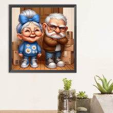 Load image into Gallery viewer, Diamond Painting - Full Round - Warm and funny grandpa and grandma (30*30CM)
