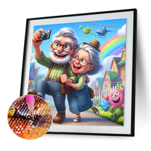 Load image into Gallery viewer, Diamond Painting - Full Round - Warm and funny grandpa and grandma (30*30CM)