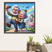 Load image into Gallery viewer, Diamond Painting - Full Round - Warm and funny grandpa and grandma (30*30CM)