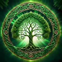Load image into Gallery viewer, Diamond Painting - Full Round - Green tree of life (40*40CM)