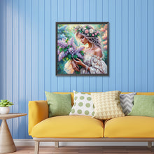 Load image into Gallery viewer, Diamond Painting - Partial Special Shaped - Elegant girl (30*30CM)
