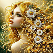 Load image into Gallery viewer, Diamond Painting - Partial Special Shaped - Elegant girl (30*30CM)
