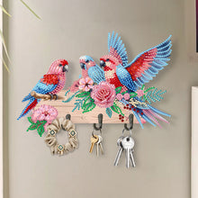 Load image into Gallery viewer, Wooden Bird Flower Diamond Painting Hanging Hooks for Beginners Kids Adults