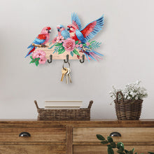 Load image into Gallery viewer, Wooden Bird Flower Diamond Painting Hanging Hooks for Beginners Kids Adults