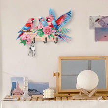 Load image into Gallery viewer, Wooden Bird Flower Diamond Painting Hanging Hooks for Beginners Kids Adults