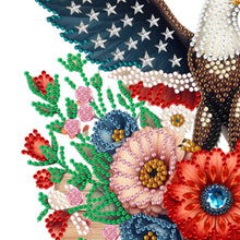 Load image into Gallery viewer, Wooden Eagle and Flower DIY Diamond Painting Art Hooks Rail for Home Decor