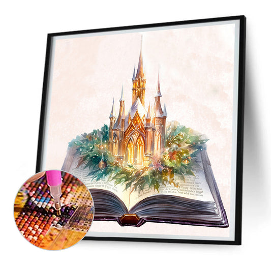 Diamond Painting - Full Round - Castle in the book (30*30CM)