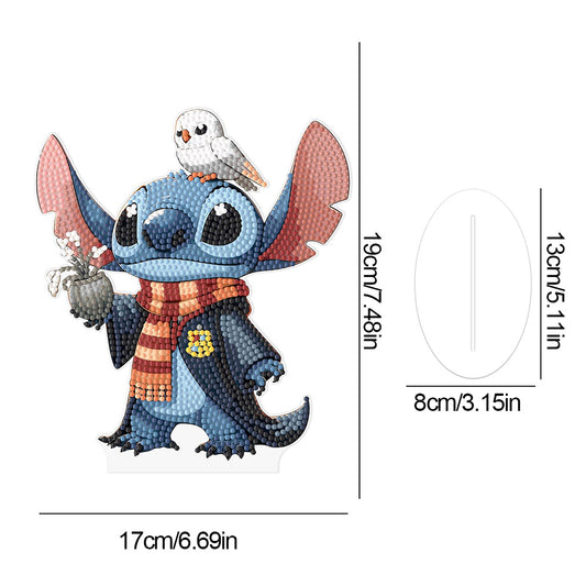Special Shape Acrylic Cute Stitch Desktop Diamond Art Kits for Home Office Decor
