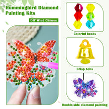 Load image into Gallery viewer, Cartoon Diamond Art Sun Catcher Butterfly DIY Crystal Wind Chime for Wall Decor