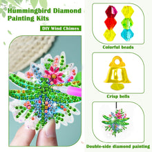 Load image into Gallery viewer, Cartoon Diamond Art Sun Catcher Butterfly DIY Crystal Wind Chime for Wall Decor