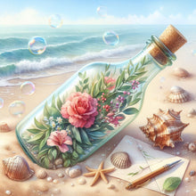 Load image into Gallery viewer, 4pcs Round Diamond Painting Set - Seaside wishing bottle (30*30CM)