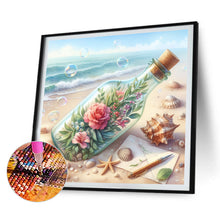 Load image into Gallery viewer, 4pcs Round Diamond Painting Set - Seaside wishing bottle (30*30CM)