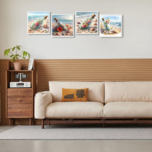 Load image into Gallery viewer, 4pcs Round Diamond Painting Set - Seaside wishing bottle (30*30CM)