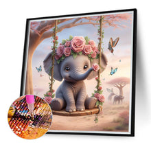 Load image into Gallery viewer, Diamond Painting - Full Round - Elephant swinging on a swing (40*40CM)