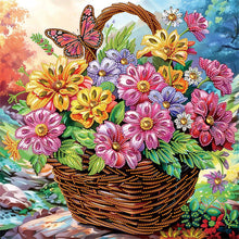 Load image into Gallery viewer, Diamond Painting - Partial Special Shaped - Flower basket (40*40CM)