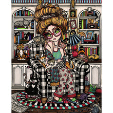 Load image into Gallery viewer, AB Diamond Painting - Full Square - Sofa girl (40*50CM)