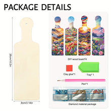 Load image into Gallery viewer, 4Pcs Flower and Grass 5D DIY Diamond Painting Serving Tray for Desk Coffee Table