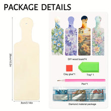 Load image into Gallery viewer, 4Pcs Flower and Grass 5D DIY Diamond Painting Serving Tray for Desk Coffee Table