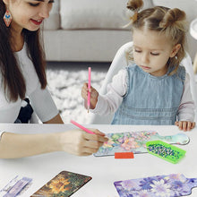 Load image into Gallery viewer, 4Pcs Flower and Grass 5D DIY Diamond Painting Serving Tray for Desk Coffee Table