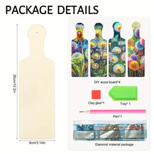 Load image into Gallery viewer, 4Pcs Flower and Grass 5D DIY Diamond Painting Serving Tray for Desk Coffee Table
