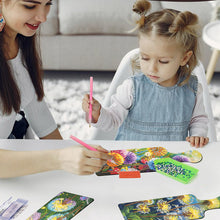 Load image into Gallery viewer, 4Pcs Flower and Grass 5D DIY Diamond Painting Serving Tray for Desk Coffee Table