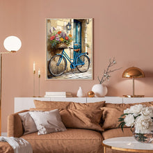 Load image into Gallery viewer, Diamond Painting - Full Round - retro oil painting bicycle (30*40CM)