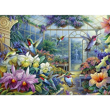 Load image into Gallery viewer, AB Diamond Painting - Full Round - Greenhouse garden and birds (55*40CM)