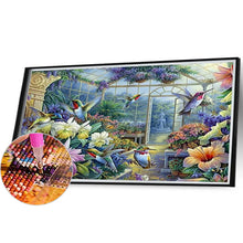 Load image into Gallery viewer, AB Diamond Painting - Full Round - Greenhouse garden and birds (55*40CM)