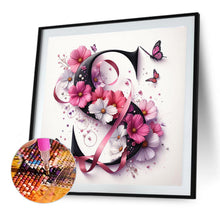 Load image into Gallery viewer, Diamond Painting - Full Round - Butterfly daisy letter S (40*40CM)