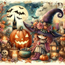 Load image into Gallery viewer, Diamond Painting - Full Round - Pumpkin girl (40*40CM)