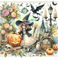 Load image into Gallery viewer, Diamond Painting - Full Round - Pumpkin girl (40*40CM)