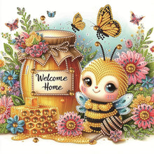 Load image into Gallery viewer, Diamond Painting - Partial Special Shaped - Sweet bees (30*30CM)