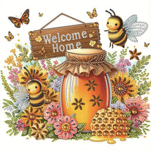 Load image into Gallery viewer, Diamond Painting - Partial Special Shaped - Sweet bees (30*30CM)