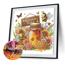 Load image into Gallery viewer, Diamond Painting - Partial Special Shaped - Sweet bees (30*30CM)