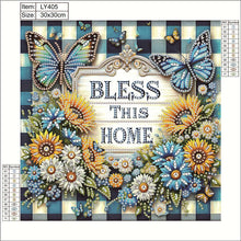 Load image into Gallery viewer, Diamond Painting - Partial Special Shaped - Butterfly sunflower (30*30CM)