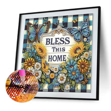 Load image into Gallery viewer, Diamond Painting - Partial Special Shaped - Butterfly sunflower (30*30CM)
