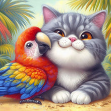 Load image into Gallery viewer, Diamond Painting - Full Round - Parrot kitten (40*40CM)