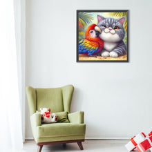 Load image into Gallery viewer, Diamond Painting - Full Round - Parrot kitten (40*40CM)