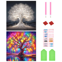 Load image into Gallery viewer, 2pcs Round Diamond Painting Set - Tree of life (30*30CM)