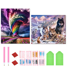 Load image into Gallery viewer, 2pcs Round Diamond Painting Set - Tornado and wolf (50*60CM)