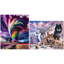 Load image into Gallery viewer, 2pcs Round Diamond Painting Set - Tornado and wolf (50*60CM)