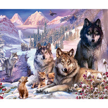 Load image into Gallery viewer, 2pcs Round Diamond Painting Set - Tornado and wolf (50*60CM)