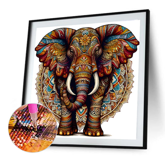 Diamond Painting - Full Round - Mandala Elephant (40*40CM)