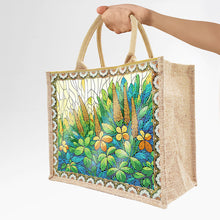 Load image into Gallery viewer, Linen Green Garden Diamond Art Large Capacity Handbag Birthday Gift for Friends