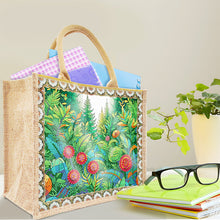 Load image into Gallery viewer, Linen Green Garden Diamond Art Large Capacity Handbag Birthday Gift for Friends