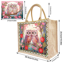 Load image into Gallery viewer, Linen Garden Owl Diamond Art Large Capacity Handbag Birthday Gift for Friends