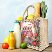 Load image into Gallery viewer, Linen Garden Owl Diamond Art Large Capacity Handbag Birthday Gift for Friends