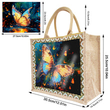 Load image into Gallery viewer, Linen Mysterious Butterfly Diamond Art Large Handbag Birthday Gift for Friends