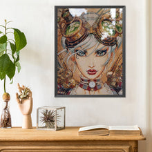Load image into Gallery viewer, Diamond Painting - Full Round - Steampunk Cool Girl (30*40CM)