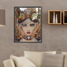 Load image into Gallery viewer, Diamond Painting - Full Round - Steampunk Cool Girl (30*40CM)
